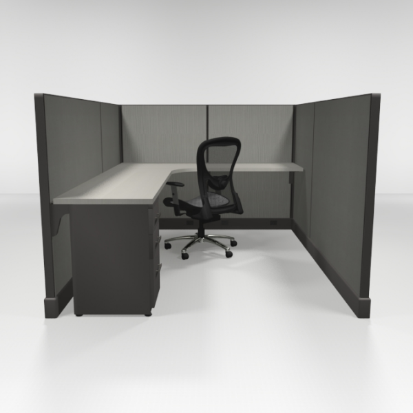 53” High Cubicles 6x8, One File