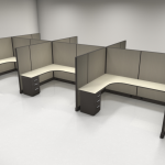 67” High Cubicles 6×8, 1 File