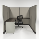 6X6 67″ High Cubicles with One File