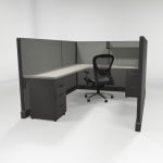 QuickCubicles 53″ Tall, Two Files, Shelf