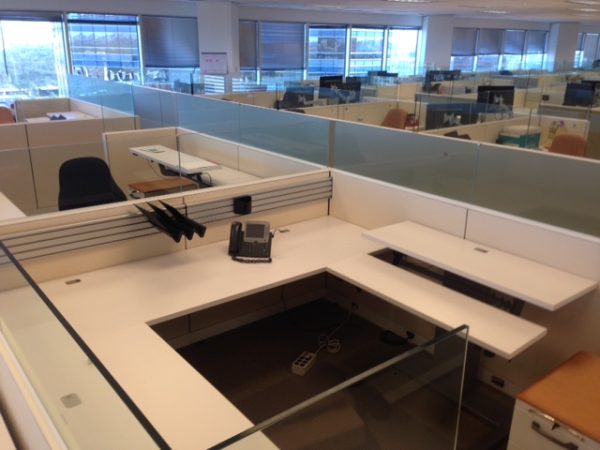 Rare Knoll Autostrada Cubicles with Glass