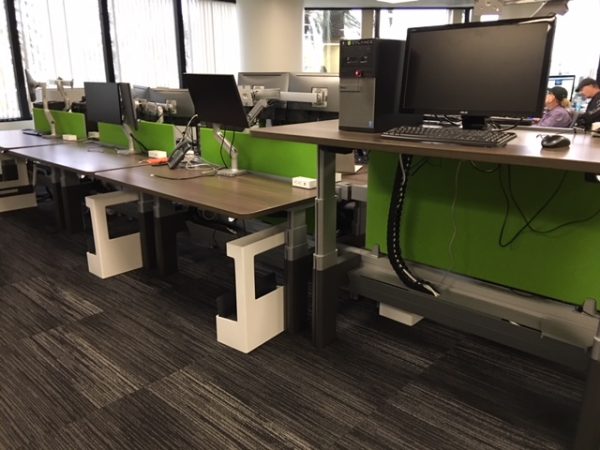 Steelcase Bivi Height Adjustable Benching Cubicles