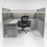 6X6 47″ Tiled Cubicles Loaded