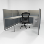 6X6 47″ Tiled Cubicles with One File