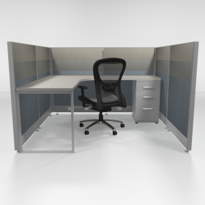 6X6 47" Tiled Cubicles with One File