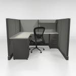 6X6 53″ High Cubicles Files and Shelf