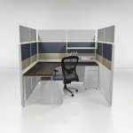 6X6 53″ Tiled Cubicles Loaded