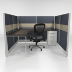 6X6 53″ Tiled Cubicles with One File