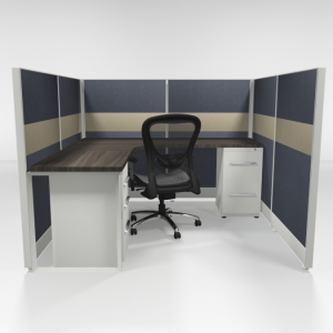 6X6 53" Tiled Cubicles with Two Files