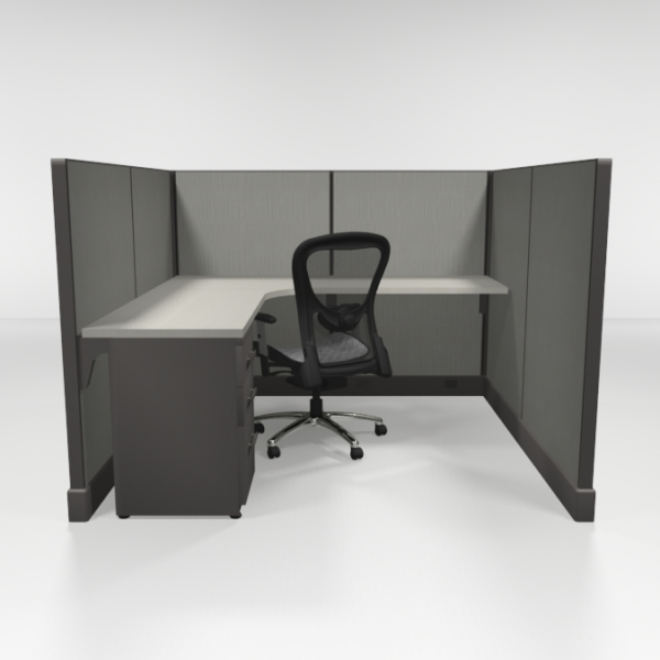 6X6 53″ High Cubicles with One File