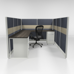 6×8 53″ Tiled Cubicles with Two Files