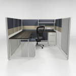 6×8 53″ Tiled Cubicles Loaded