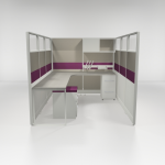 6×8 67″ Tiled Cubicles Loaded