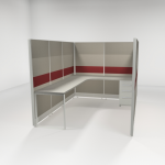 6×8 67″ Tiled Cubicles with One File