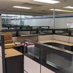 Office filled with cubicles