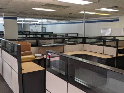 Office filled with cubicles