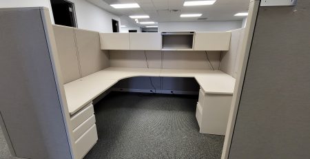 White office cubicle