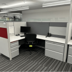 Cubicles with desk chair