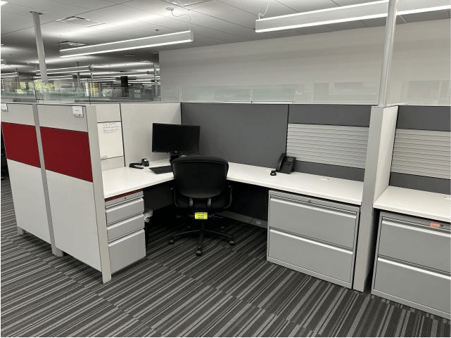Cubicles with desk chair