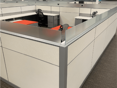 Enclosed office cubicle