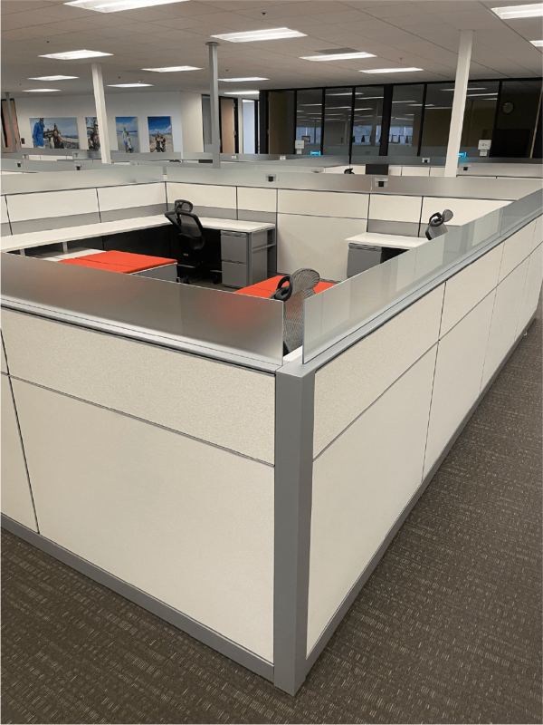 Enclosed office cubicle
